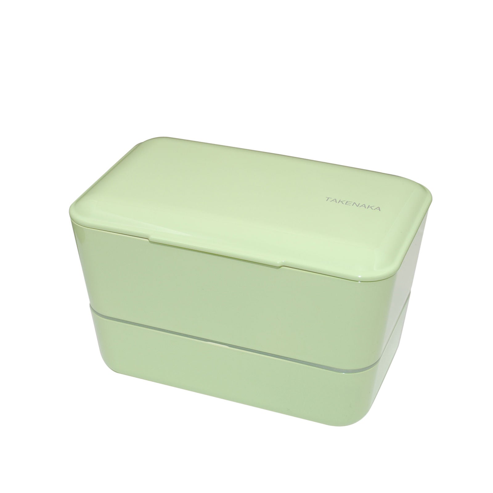 TAKENAKA Bento Box Flat from Japan, Made of Recycled Plastic Bottle,  Eco-Friendly and Sustainable Lunch Box (Pale Olive)